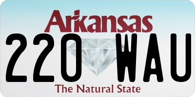 AR license plate 220WAU