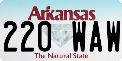AR license plate 220WAW
