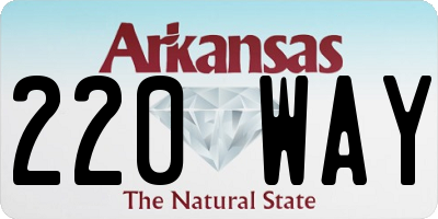 AR license plate 220WAY