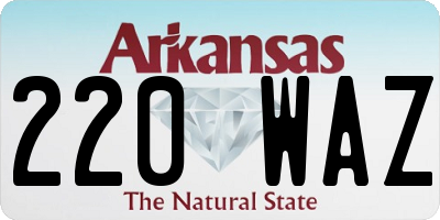 AR license plate 220WAZ