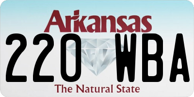 AR license plate 220WBA