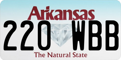 AR license plate 220WBB