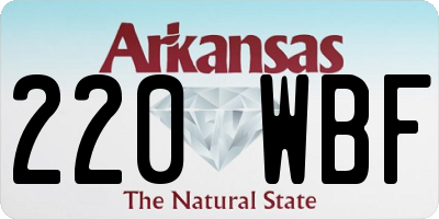 AR license plate 220WBF