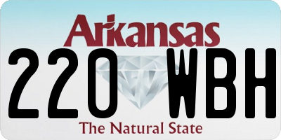 AR license plate 220WBH