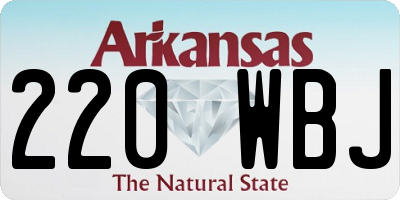 AR license plate 220WBJ