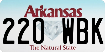 AR license plate 220WBK