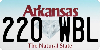 AR license plate 220WBL