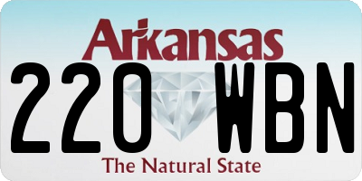 AR license plate 220WBN