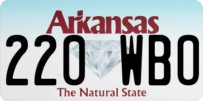AR license plate 220WBO