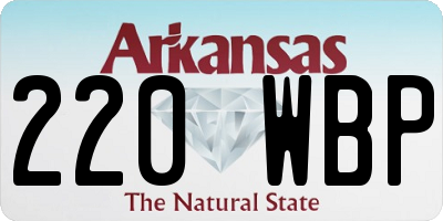 AR license plate 220WBP