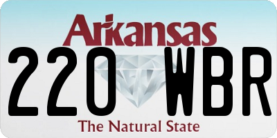 AR license plate 220WBR
