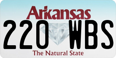 AR license plate 220WBS