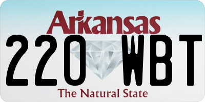 AR license plate 220WBT
