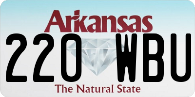 AR license plate 220WBU