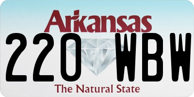 AR license plate 220WBW