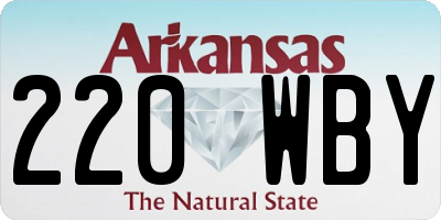 AR license plate 220WBY