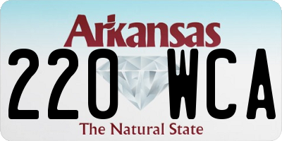 AR license plate 220WCA