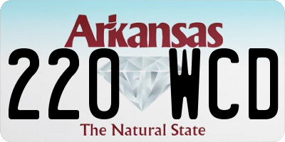 AR license plate 220WCD