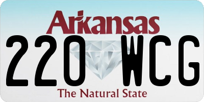 AR license plate 220WCG