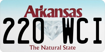 AR license plate 220WCI