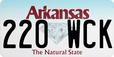 AR license plate 220WCK