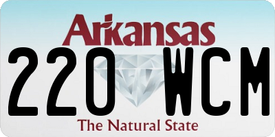 AR license plate 220WCM