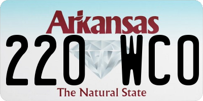 AR license plate 220WCO
