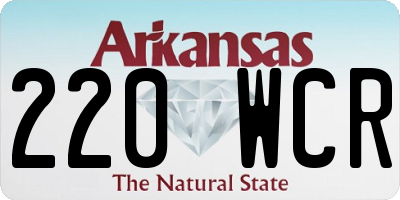 AR license plate 220WCR