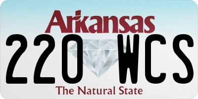 AR license plate 220WCS