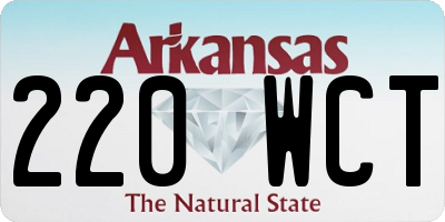 AR license plate 220WCT