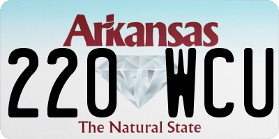 AR license plate 220WCU