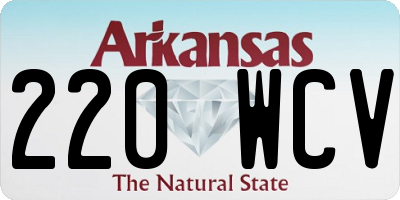 AR license plate 220WCV