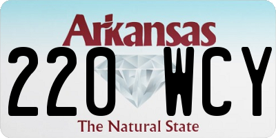 AR license plate 220WCY