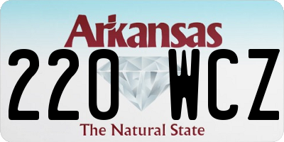 AR license plate 220WCZ