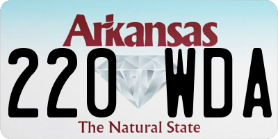 AR license plate 220WDA