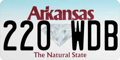 AR license plate 220WDB