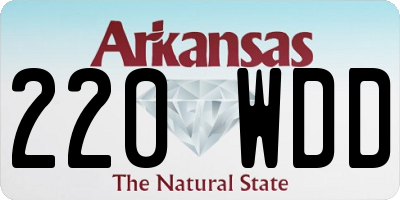 AR license plate 220WDD