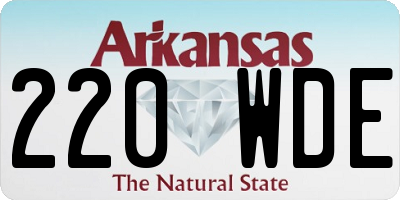 AR license plate 220WDE