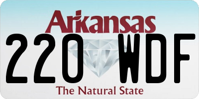 AR license plate 220WDF