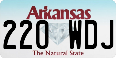 AR license plate 220WDJ