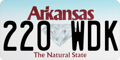 AR license plate 220WDK