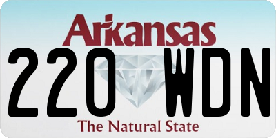 AR license plate 220WDN