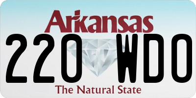 AR license plate 220WDO