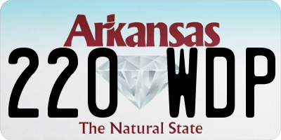 AR license plate 220WDP