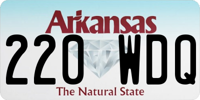 AR license plate 220WDQ