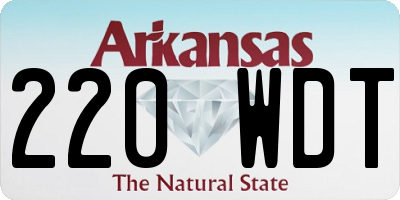 AR license plate 220WDT