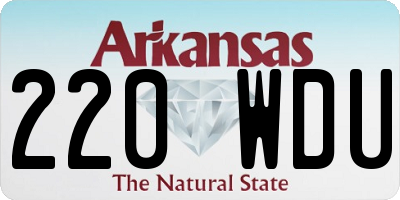 AR license plate 220WDU