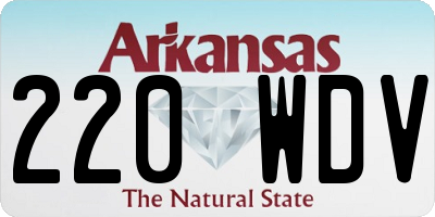 AR license plate 220WDV