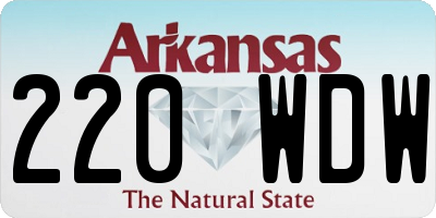 AR license plate 220WDW