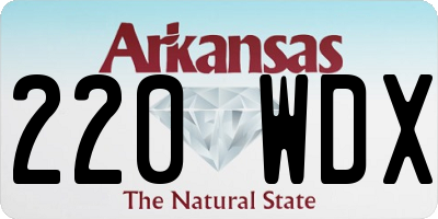 AR license plate 220WDX